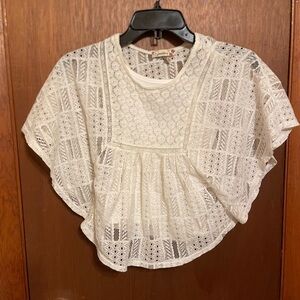 Elegant White Lace Girls Top